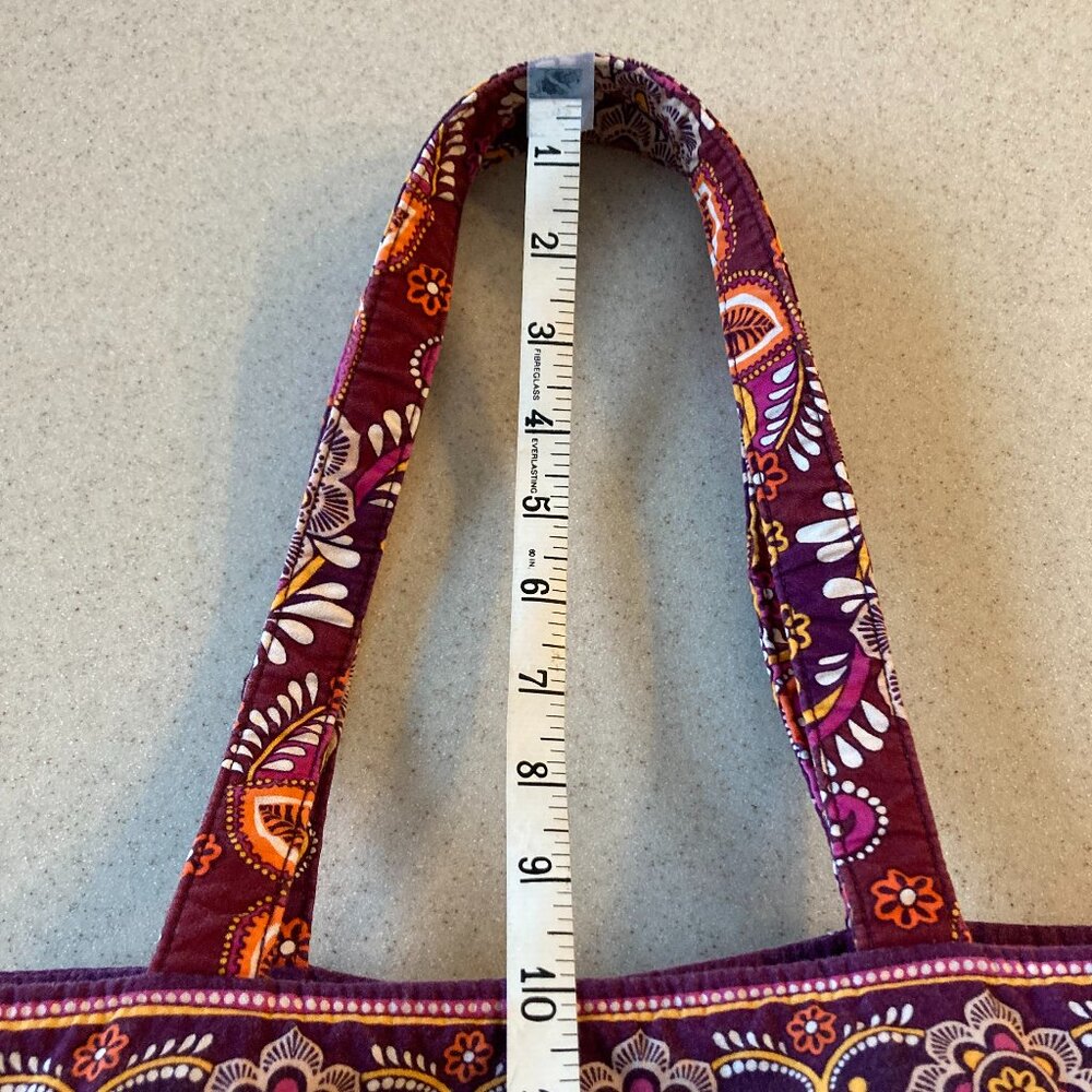 Vera Bradley Tote Shoulder Bag Purple Safari Sunset - Picture 5 of 14